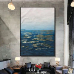 Tranquil Waves -Art By Maudsch 100 Hand Painted Oil Paintings Modern Gold Foil Ocean Art Seascape Abstract On Canvas Home Wall 4 ff095f0b 1a22 438f 886a 064842ce1b53