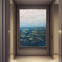Tranquil Waves -Art By Maudsch 100 Hand Painted Oil Paintings Modern Gold Foil Ocean Art Seascape Abstract On Canvas Home Wall 805cf4da 8d8e 4dd7 acaa d047b08d3cda