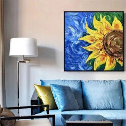 Sunflower Days -Art By Maudsch Handmade Vincent Van Gogh Oil Painting Blossom Sunflower Paintings The Starry Night Van Gogh Famous Canvas 1