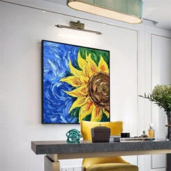 Sunflower Days -Art By Maudsch Handmade Vincent Van Gogh Oil Painting Blossom Sunflower Paintings The Starry Night Van Gogh Famous Canvas 3