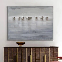 Misty Boats 8 Misty Boats -Art By Maudsch Home Decor Hand Painted Modern Large Abstract white Sailboat On The Sea Picture Seascape picture Wall 200 c15ff46c 95be 4aae a953 ccc61a4a7001