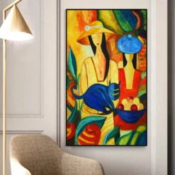 Tropicana -Art By Maudsch Picasso Famous Top Selling Modern Pure Hand painted Canvas Painting Wall Pictures for Home Decoration Oil 5
