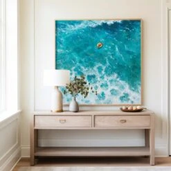 Chillaxing -Art By Maudsch sammychristiansens a entryway with a large painting decorated b 8ce